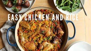 Ultimate Comfort Food: Chicken and Rice Recipe with Garlic Green Beans - Easy and Flavorful!