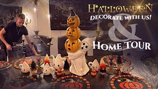 Halloween Decorate With Me (& My Twin!) & Halloween Home Tour Vlog - Halloween Apartment Ideas