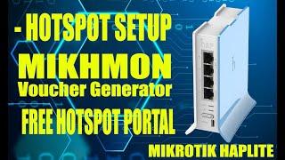 Mikrotik Hotspot setup with Mikhmon & Free portal