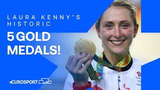 A look back at all 5 of Laura Kenny's historic Gold medal wins 