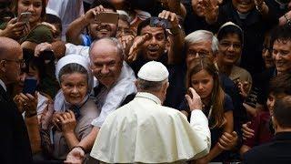 Papst bei der Generalaudienz vom 22  August 2018