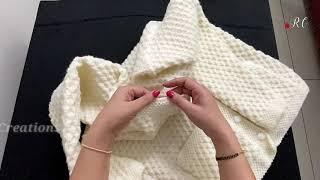 Knitting Measurement of M Size Cardigan / Sweater with Stitches