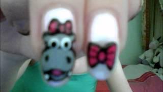 IHaveACupcake inspired Hippo nails