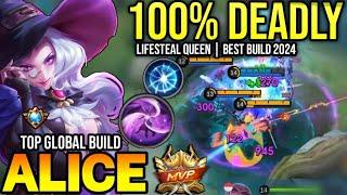 ALICE BEST BUILD 2024 | TOP GLOBAL ALICE GAMEPLAY | MOBILE LEGENDS