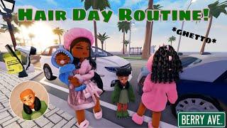 MY KIDS HAIR DAY ROUTINE! *VACATION PREP* |Berry Ave Roleplay #roblox #berryave #roleplay