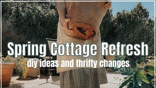 Simple Spring Cottage Refresh | thrift haul, planting, and decorating!