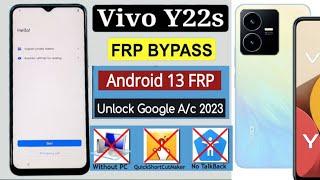 Vivo Y22s Frp Gmail account bypass without PC 2023