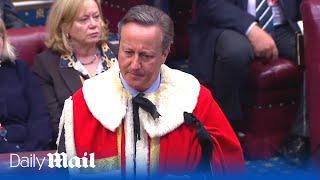 David Cameron is introduced to UK's House of Lords after political return