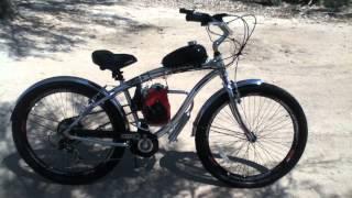 New U-MOTO 4-Stroke Motorized Beach Cruiser Idling