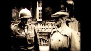 WWII 16mm newsreel sound film May 1945 after VE Day before VJ Day