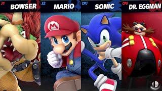 Sonic y Mario vs Bowser y Doctor Eggman - Super Smash Bros Ultimate