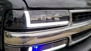 Chevy Tahoe LED Headlights SMOKED DRL Style cool white  GET YOU SOME!! #diy