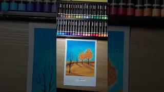 Spring picture #oilpasteldrawing #art #shorts #fypシ゚viral #drawingtutorial #musimsemi #easydrawings