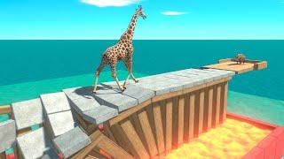 Escape from a Collapsing Bridge - Animal Revolt Battle Simulator