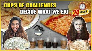 Cups of Challenges Decide What We Eat for 24 hours Food Challenge *WINNER gets Rs. 10,000*