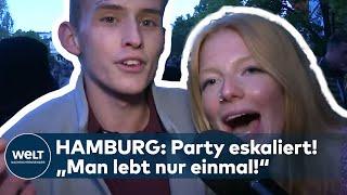 ILLEGALE PARTY IN HAMBURG ESKALIERT! "Man lebt nur einmal!" - Polizei räumt Schanze I WELT News