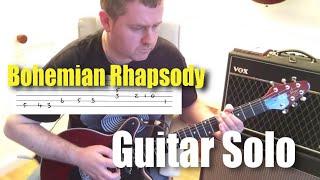 Queen Bohemian Rhapsody Guitar Solo with Guitar Tab Notes