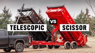 Scissor Hoist vs Telescopic Cylinder | It's not what you think! DJX vs DTX Dump Trailer Comparison