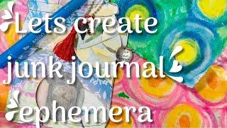 mixedmedia ephemera for #junkjournal - art prompts too -  #positivevibes LIVE REPLAY