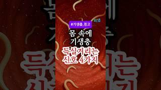 소름 돋는 기생충 감염 신호 4가지! 대부분 이걸 모르고 지나칩니다 #건강 #건강정보