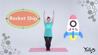 Rocket Ship (Chair Pose & Star Pose) | Kids Yoga, Music and Mindfulness with Yo Re Mi