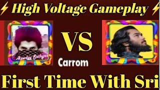  SRI VS ROWDYY SMRUTI  1st time Gameplay @CarromWorldGaming #carromdiscpool #miniclip#viral