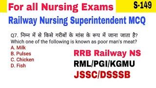 Railway Nursing Superintendent Syllabus-wise most important Questions by GS India Nursing Classes