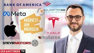 DAX von Zoll-News beflügelt - Apple, Tesla, Meta Platforms, Bank of America, Salzgitter, Steyr