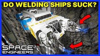 Do WELDING SHIPS just SUCK?!? - Vanilla SPACE ENGINEERS Survival - Ep 17