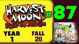 HARVEST MOON: BACK TO NATURE GAMEPLAY - 87 - (Playstation 1/PS1) NO COMMENTARY [Year 1 Fall 28]