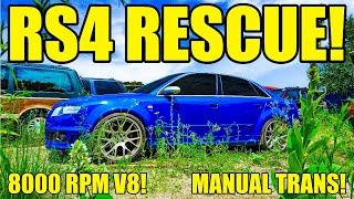 Rescuing A Rare Audi RS4! Got It Running Perfectly After Sitting For Years! 8000 RPM V8!