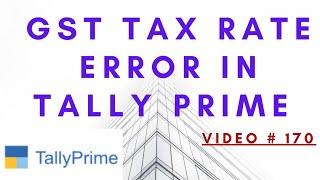GST Tax Rate Error In Sales Invoice in Tally Prime | Multiple Tax Rates In Tally Prime
