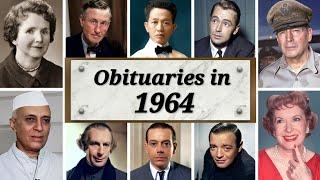 Obituary in 1964: Famous Faces We Lost in 1964