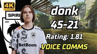 【4K】donk (45-21) rt:1.81 VOICE COMMS (Ancient) | Jun 9, 2024 #cs2 #pov