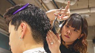 (ASMR) Cute Japanese Lady Barber Did Complete Care Package with Haircut, Facial & Head Spa in Tokyo