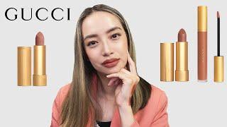 GUCCI LIPSTICKS Brown Neutral Tones | Satin | Matte | Liquid Matte