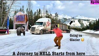 First time Crossing YUKON TERRITORY in Winter on Truck | No Network , Wildlife Danger