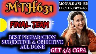 MTH631 FINAL TERM PREPARATION II FALL'S 2024 #vu #finalterm #mth631