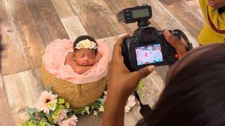 Baby TT is one month old today . Newborn photo shoot!