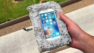 Can Concrete Protect iPhone 6s from 100 FT Drop Test? - GizmoSlip