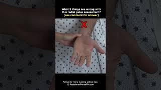Nurse Radial Pulse Assessment Gone Wrong! #shorts #nursing