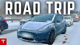 CRAZY Weather on Our 2,000 Mile Tesla Model Y Road Trip