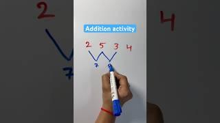 Addition activity ! #shorts #maths #mathstricks #addition #education #luckylogics