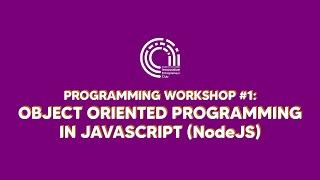 Object Oriented Programming ใน NodeJS | BCC-IEC online programming workshop #1