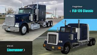 GTA 3D Universe Trucks Vs Real Life | All Big Rigs