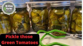 Pickled Green Tomato Recipe for Canning