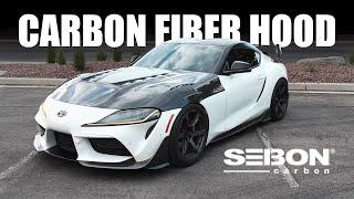 Seibon TV Style Carbonfiber A90 Supra Hood - HD20TYSUP-TV-DS