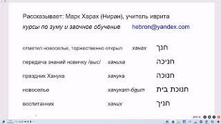 1853. Почему в иврите "воспитание" и "новоселье" однокоренные слова. Корень ХНХ