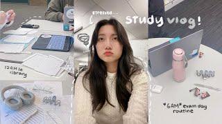 UNI vlog *intense study edition*  6AM exam prep, 10+ hour library session, skipping class, stress..