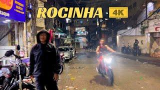 ROCINHA: MIDNIGHT ON A SATURDAY IN BRAZIL'S LARGEST FAVELA | RIO DE JANEIRO 【4K】2024